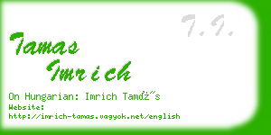 tamas imrich business card